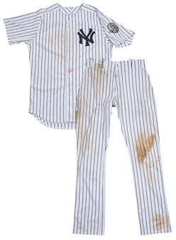 2013 Robinson Cano Game Used New York Yankees Uniform Used On 9/26/2013 For Mariano Rivera Last Game (MLB Authenticated & Steiner)